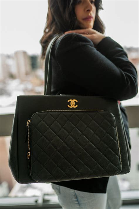 chanel business affinity tote|Chanel affinity bag size.